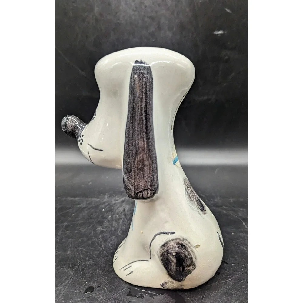 Vintage Whimsical Anthropomorphic Dog Puppy Ceramic Coin‎ Bank Figurine 7.5